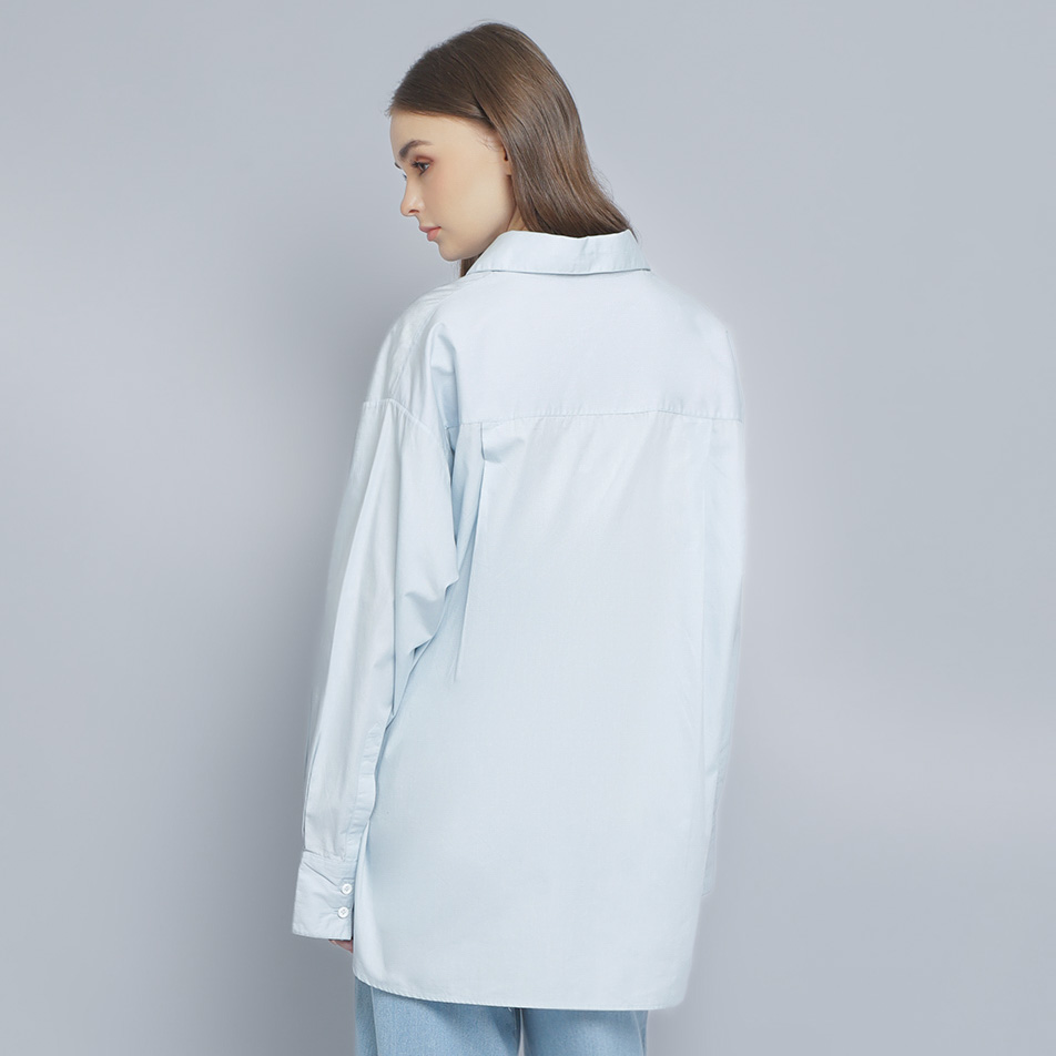 NASL Adjustable Wrap Shirt in Baby Blue